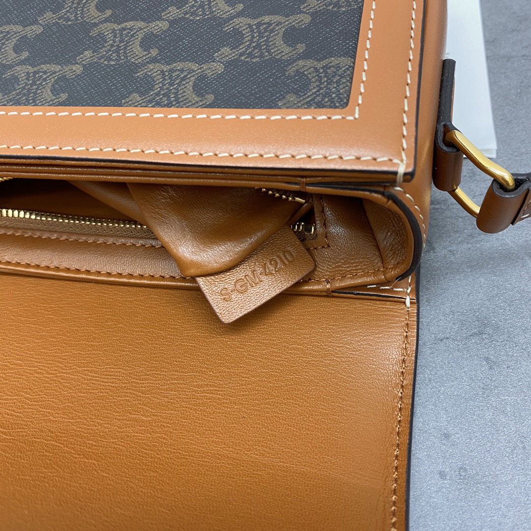 Triome Custom Printed Calf Leather Crossbody Bag with Turn-Lock Closure - Image 9