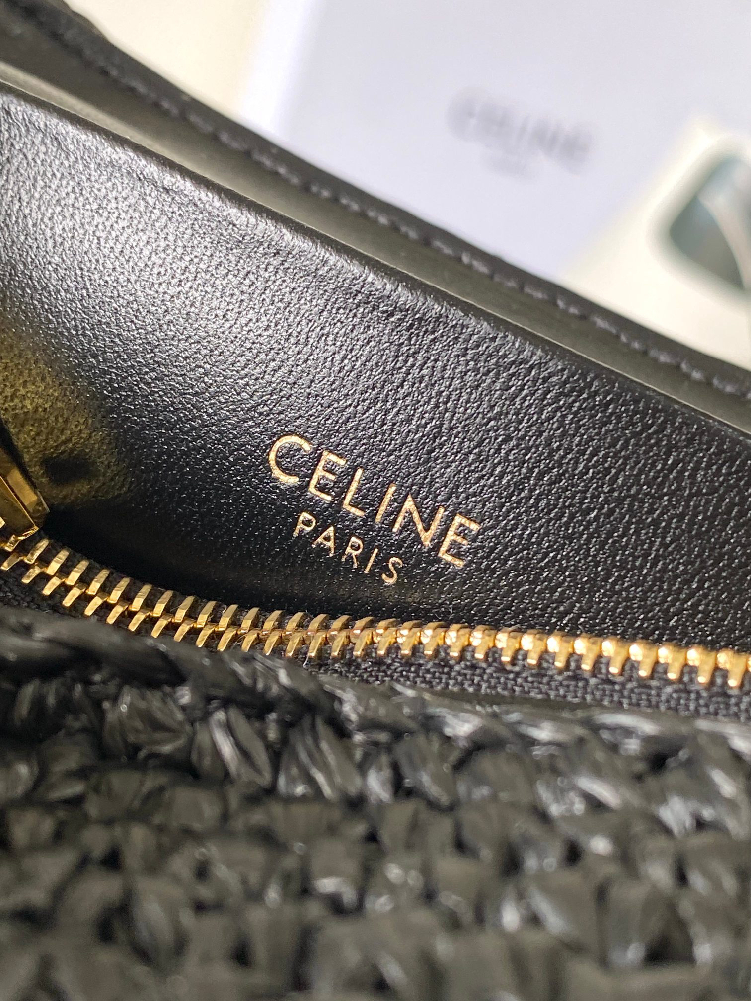 CELINE Teen Nino Woven Black Handbag - Image 10