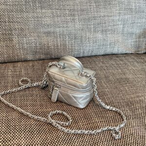Chanel Small Silver Box Crossbody Bag