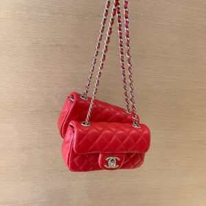 CHANEL Vintage Twin Star Cowhide Leather Crossbody Bag