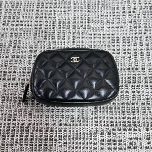 Chanel Leather Makeup Bag