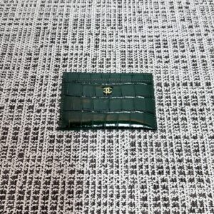 Chanel Crocodile-Pattern Leather Wallet