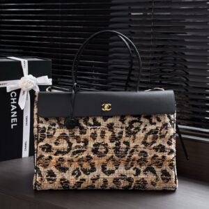 Chanel 26A Métiers d’Art Leopard-Print Baguette Bag