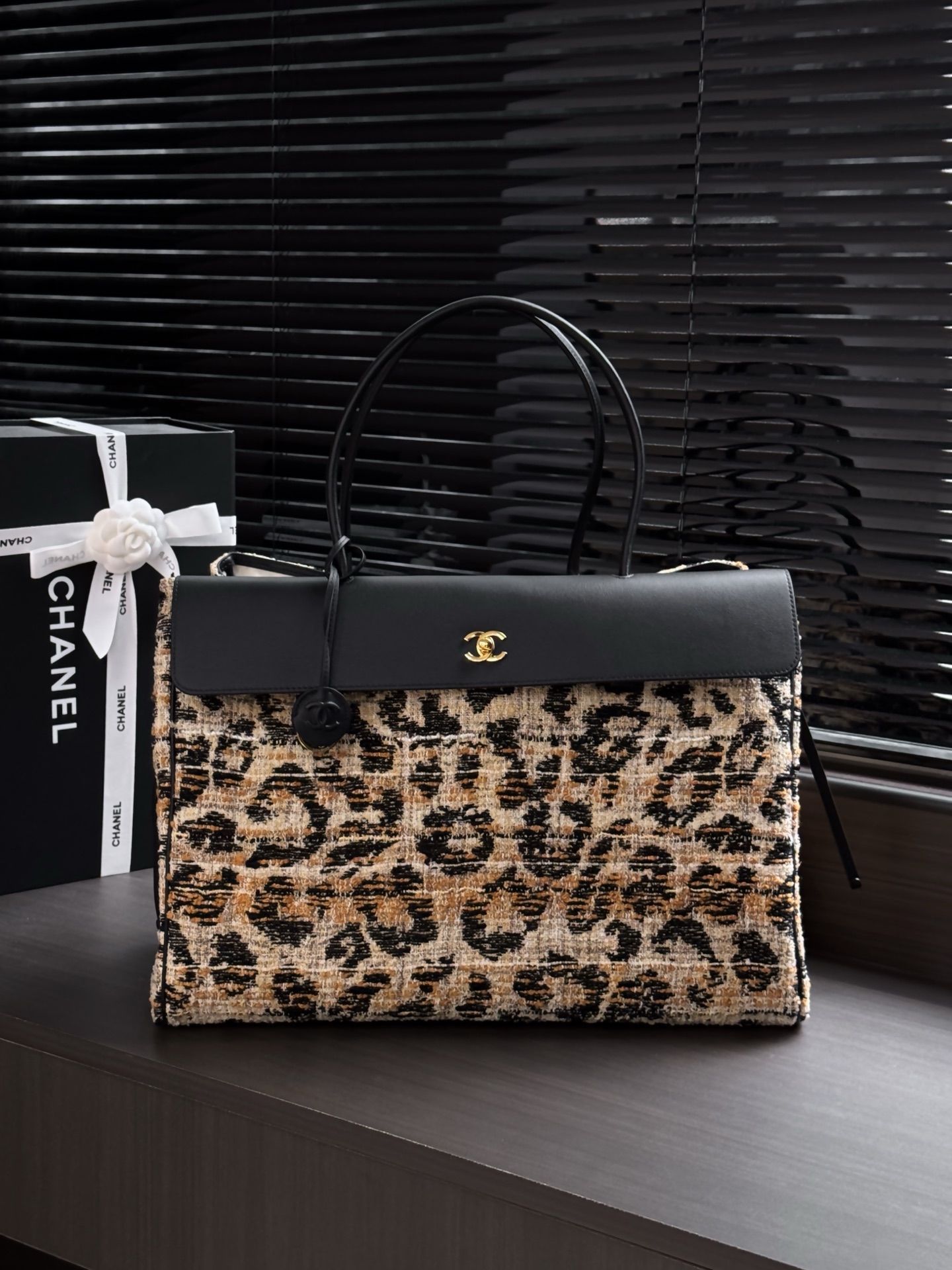 Chanel 26A Métiers d'Art Leopard-Print Baguette Bag