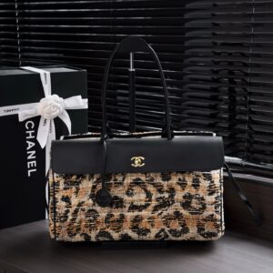 Chanel 26A Métiers d’Art Leopard-Print Baguette Handbag