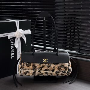 Chanel 26A Metiers d’Art Leopard-Print Baguette Shoulder Bag