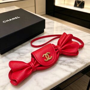 Chanel Red Lambskin Candy Bag Charm and Key Holder