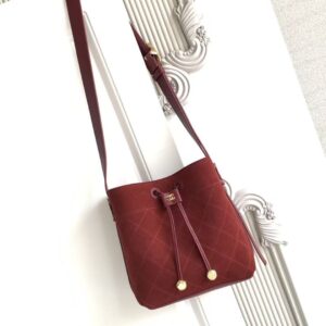 Chanel 26B AS6537 Small Leather Bucket Crossbody Bag
