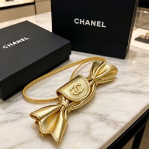 Chanel Gold-Tone Candy Charm Key Holder in Vintage Red Lambskin