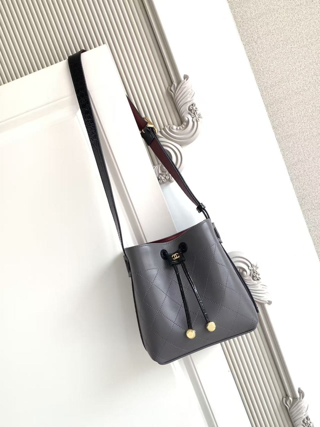 Chanel 26B AS6537 Small Calfskin Bucket Bag