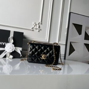 Mini Double-Ball Leather Crossbody Bag