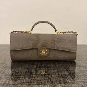 Chanel 26A Crocodile-Embossed Leather Chain Shoulder Bag