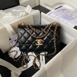 Mini Leather Chain Crossbody Bag