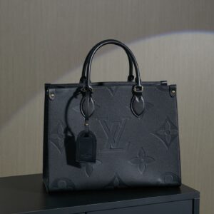 Louis Vuitton OnTheGo MM Tote M45595 in Black Monogram Empreinte Leather