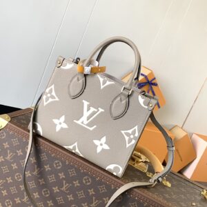 Louis Vuitton OnTheGo Tote in Monogram-Printed Leather