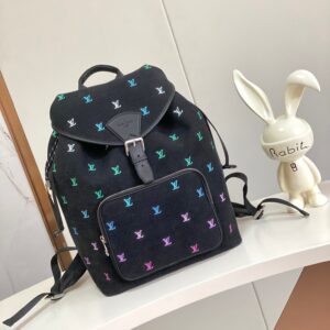 Louis Vuitton Montsouris Backpack in LV Blason Washed Denim M14135