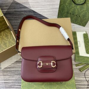Gucci Wine-Red Leather Bag