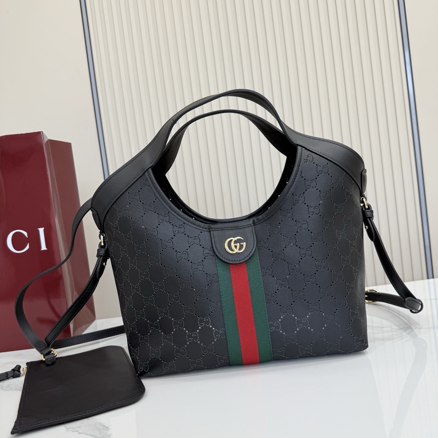 Gucci Perforated Leather Bag 860845