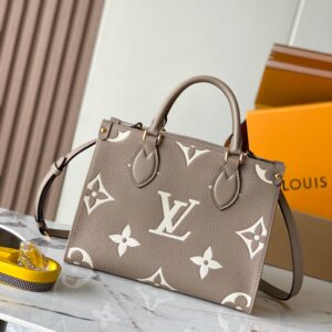 Louis Vuitton OnTheGo Small Handbag M45779 in Elephant Gray