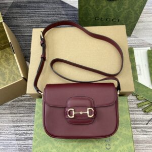 Gucci Burgundy Leather Handbag