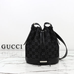 Gucci 875237 Denim Leather Handbag