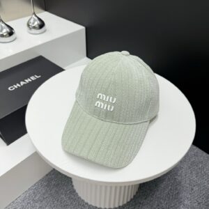 Miu Miu Velvet Pom-Pom Baseball Cap