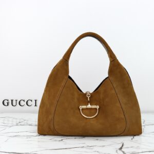 Gucci Style 837466 Brown Suede Handbag