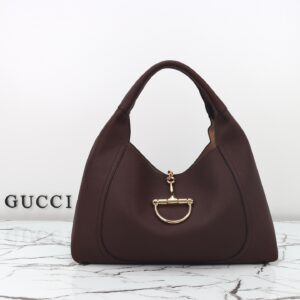 Gucci Style 837466 Dark Brown Leather Bag