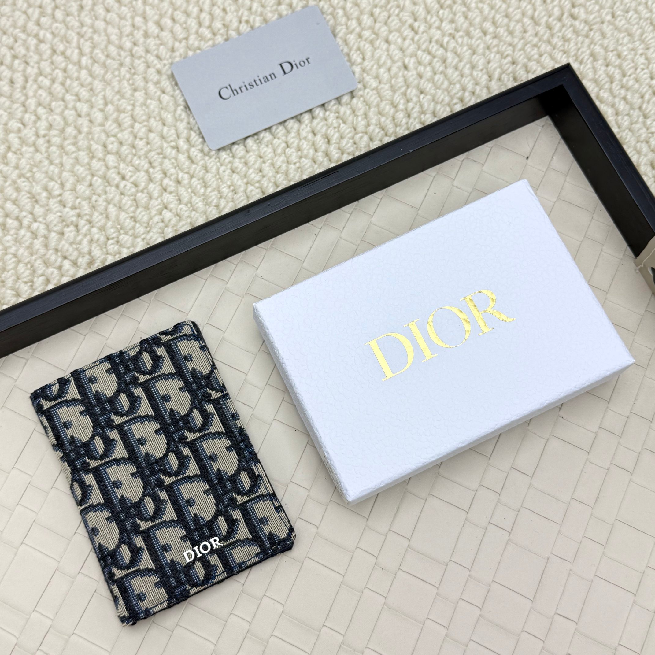 Dior Saddle Oblique Bifold Card Holder