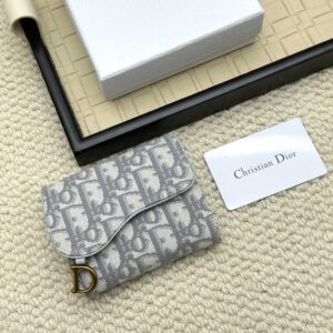 Dior Saddle Lotus Oblique Trifold Wallet