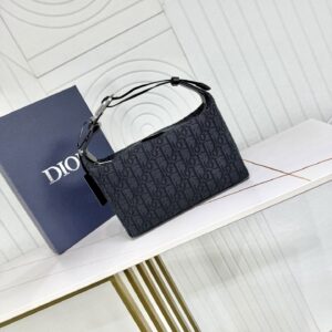 Dior Jett Handbag in Black Oblique Fabric