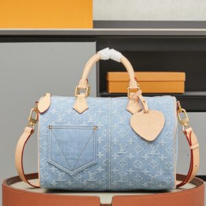 Louis Vuitton Sedy Bandouliere 30 Shoulder Bag in Light Blue Denim