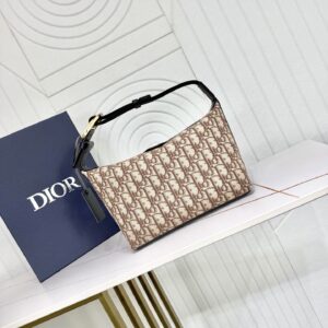 Dior Jett Handbag in Brown Oblique Print