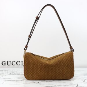 Gucci Leather Bag 860787, Brown Distressed Finish