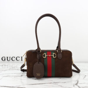 Gucci Model 866732 Brown Suede Bag