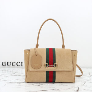 Gucci 875018 Apricot Suede Leather Bag