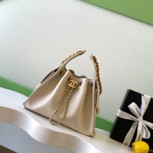 Chanel Hobo Shoulder Bag in Textured Cowhide Leather