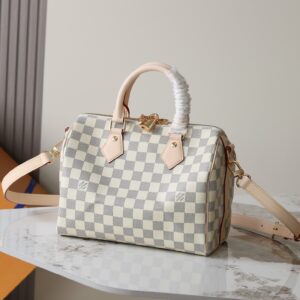 Louis Vuitton Speedy Bandouliere 25 Damier Azur Handbag