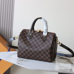 Louis Vuitton Speedy Bandouliere 25 Handbag in Damier Ebene Canvas
