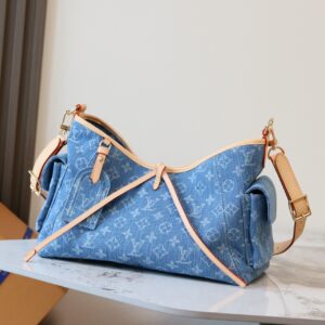 Louis Vuitton Carryall Cargo Small Handbag in Blue Denim