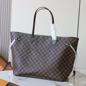 Louis Vuitton Neverfull Large Tote Bag in Damier Azur Canvas