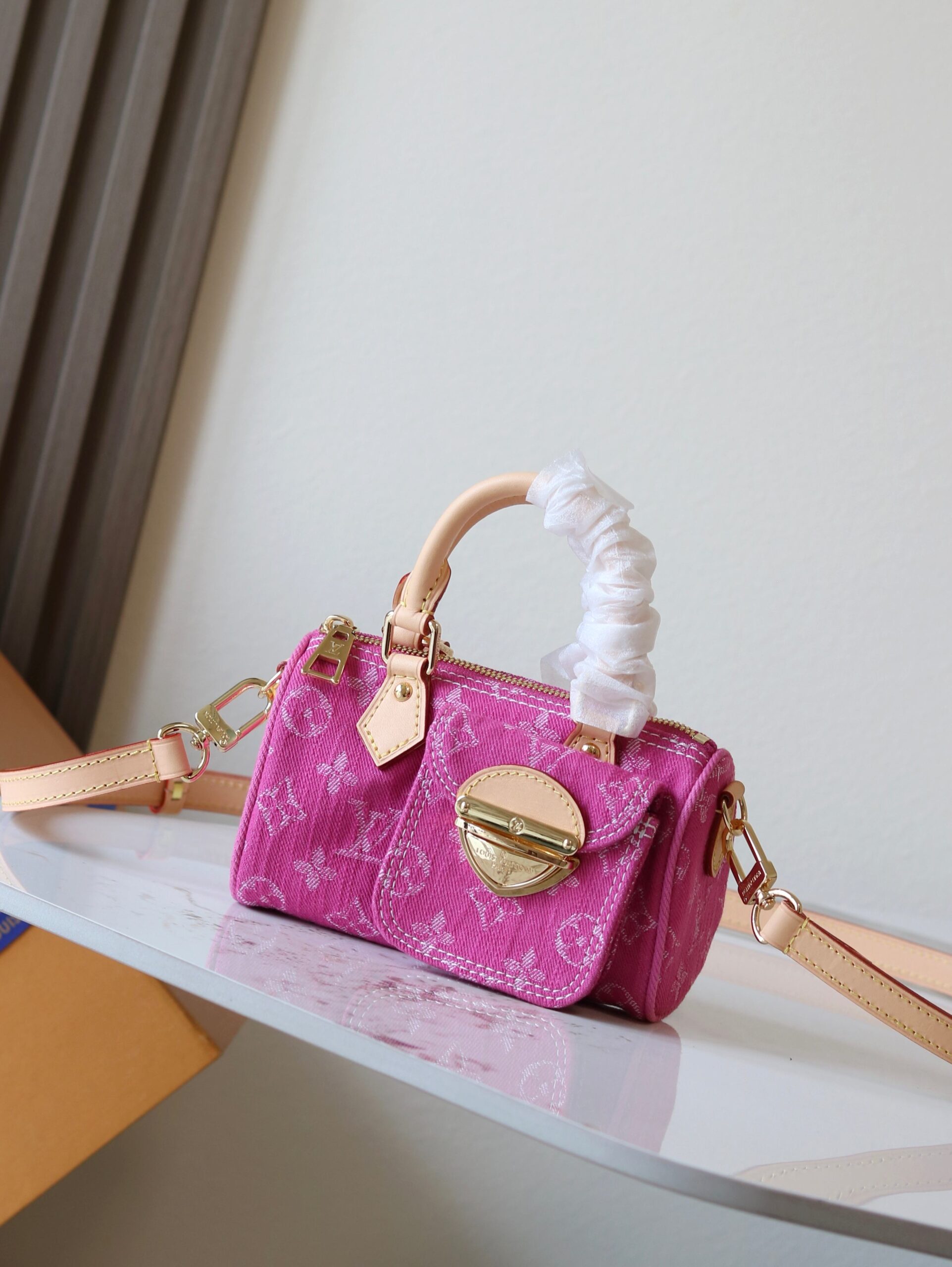 Nano Speedy Handbag in Monogram Denim