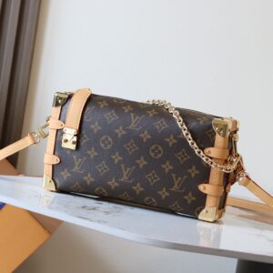 Louis Vuitton Side Trunk East West Shoulder Bag in Monogram Eclipse Canvas