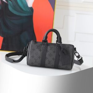 Louis Vuitton Keepall Bandoulière 25 Handbag M28369 in Monogram Midnight