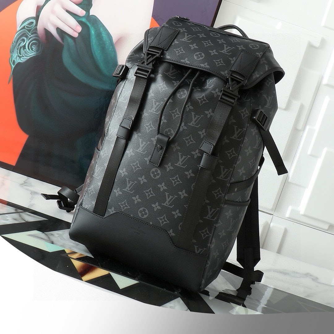 Louis Vuitton Getaway Backpack M46792 in Black Monogram Eclipse