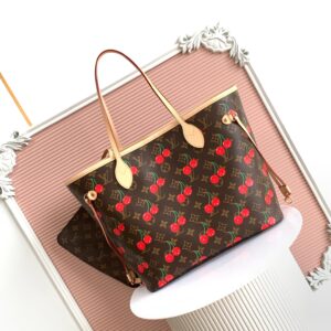 Louis Vuitton Neverfull MM Cherry Monogram Tote Bag