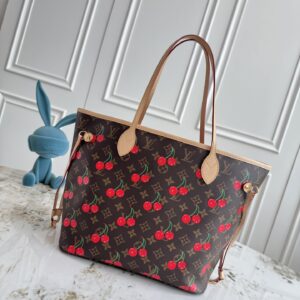Louis Vuitton Neverfull MM Cherry Shopping Tote