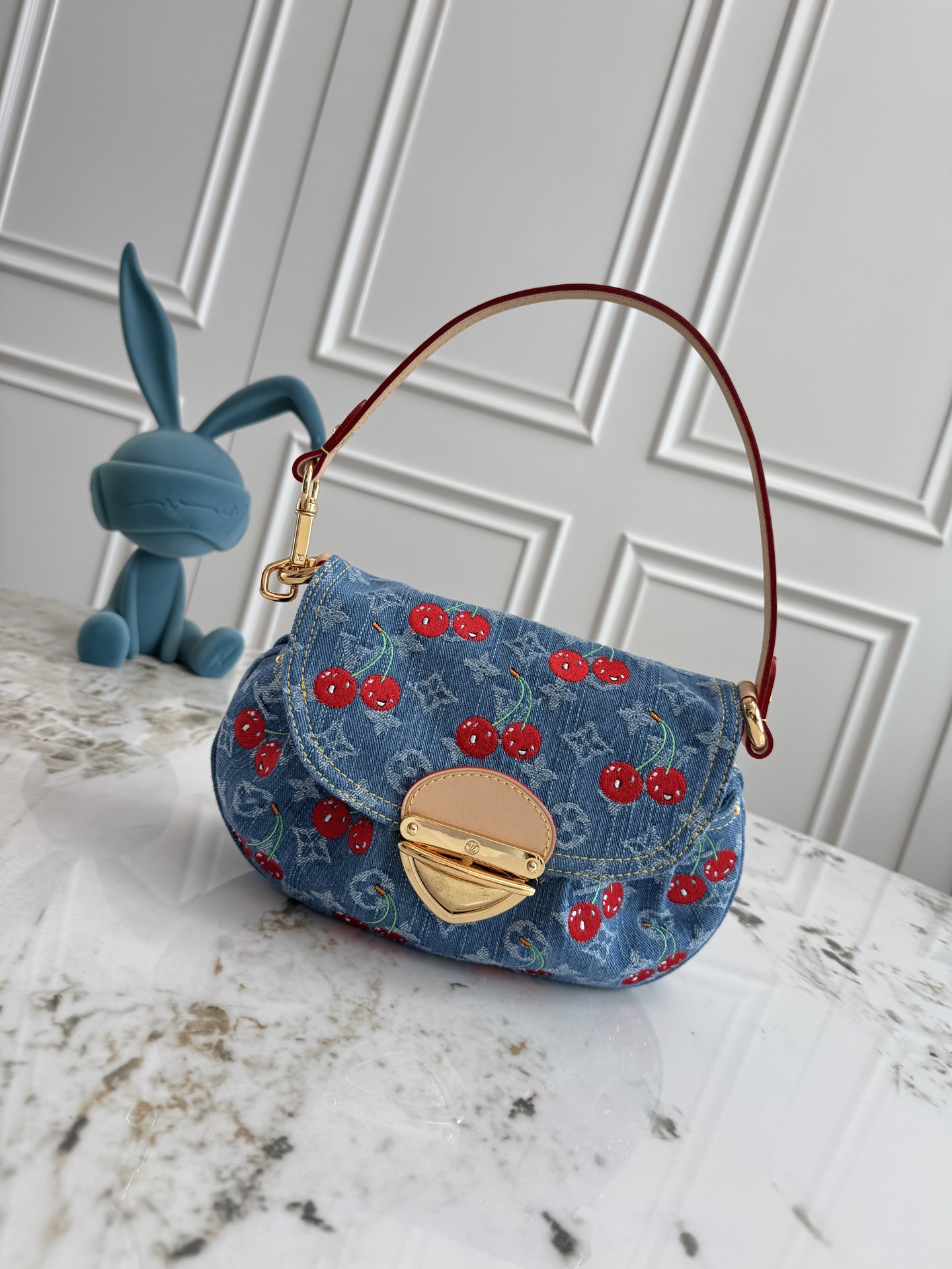 Louis Vuitton Sunset Handbag in Monogram Cherry Denim