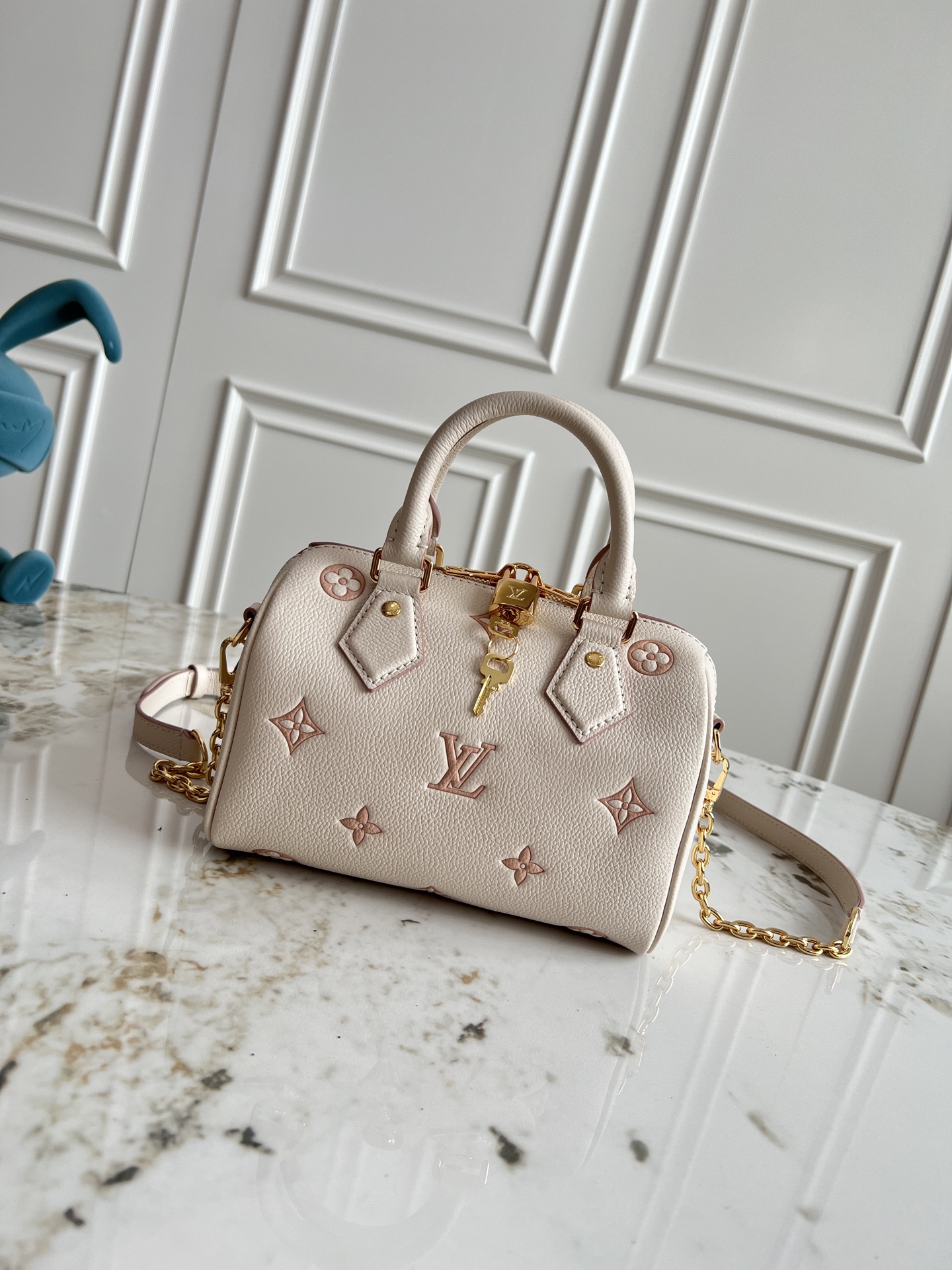 Speedy Bandouliere 20 Handbag in Monogram Empreinte Leather
