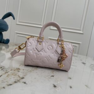 Louis Vuitton Nano Speedy Handbag in Monogram Empreinte Shimmery Calfskin